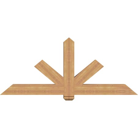 Ekena Millwork Kennewick Timber Gable Bracket, Western Red Cedar, 72"W x 30"H x 5 1/2"D x 5 1/2"F, 10/12 Pitch GBW072X30X0606KEN00SWR